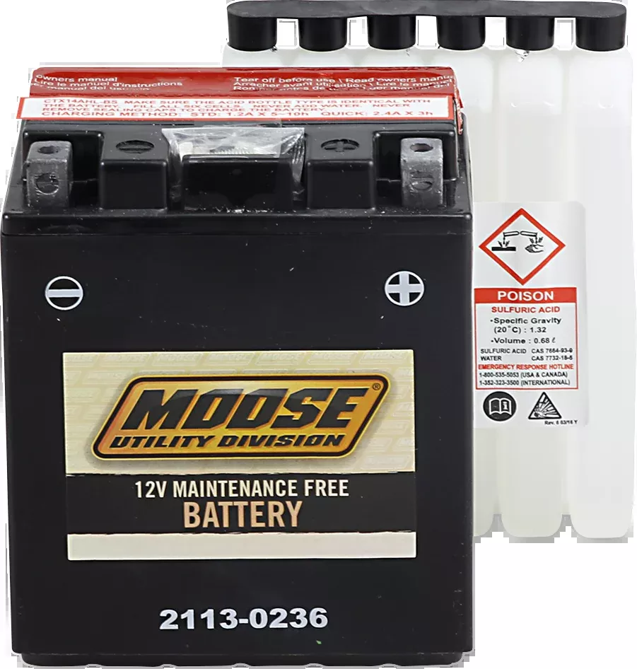 Moose Offroad AGM Battery – YTX14AHL-BS-MTX14AHL-BS