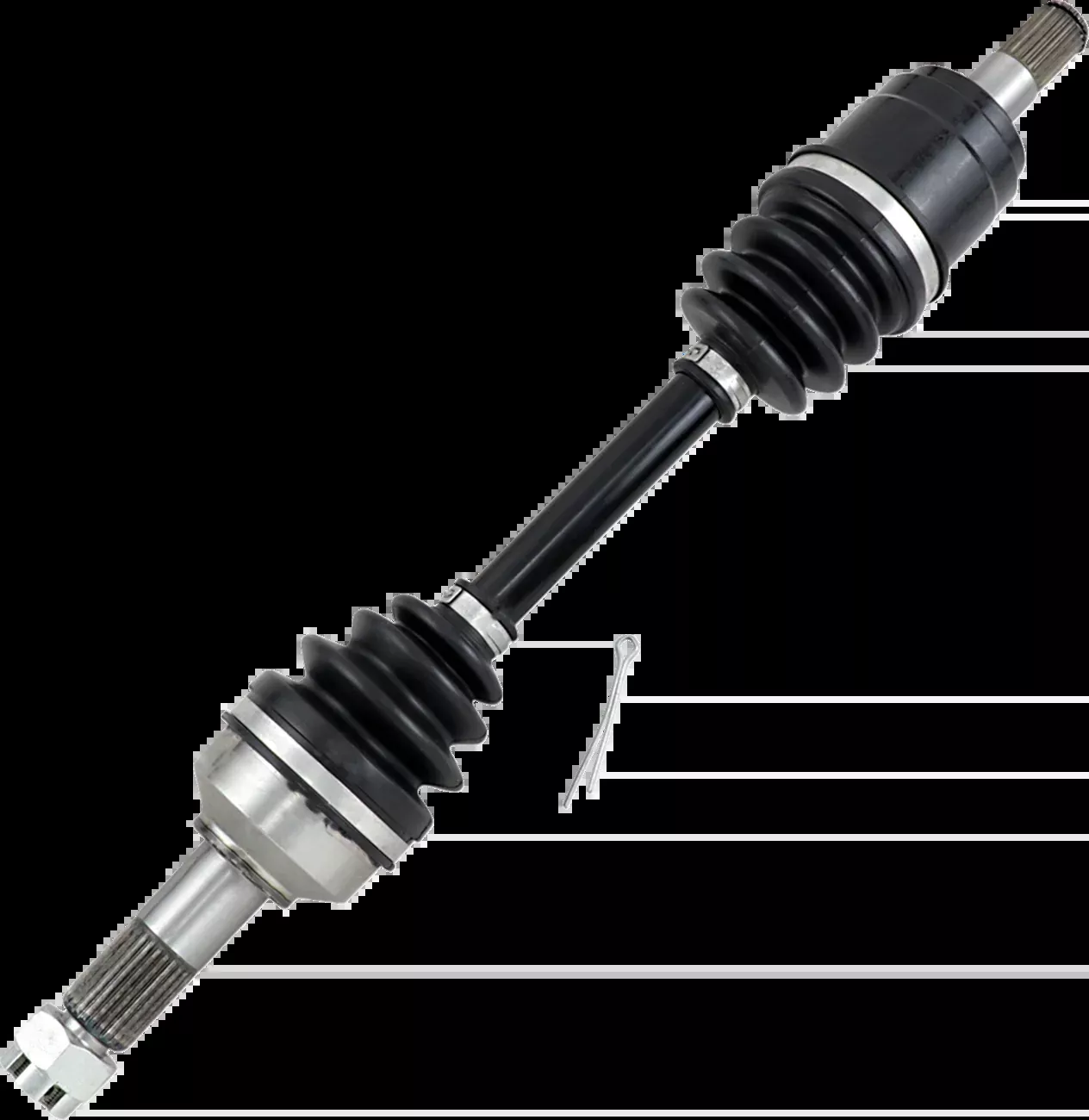 Moose Offroad Axle Assembly – Complete – Standard – Front Left – ’14-’25 Honda TRX420-LM6-HO-8-131