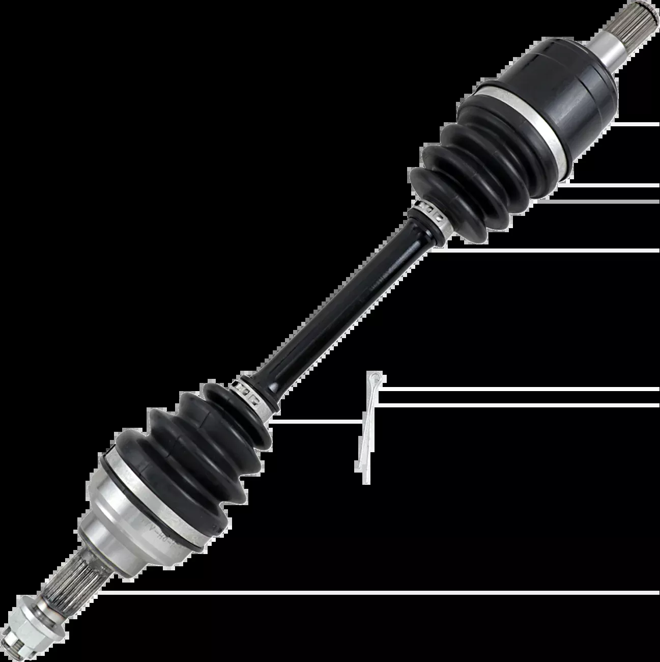 Moose Offroad Axle Assembly – Complete – Standard – Front Right – ’95-’01 Honda TRX400-LM6-HO-8-201