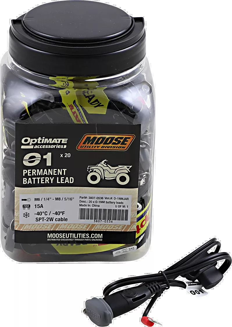 Moose Offroad Battery Lead – O1 – SAE/12V – Permanent – 20 Pack-O-01NM JAR