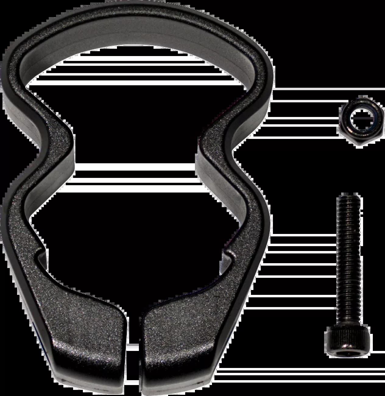 Moose Offroad Clamp – Mirror/Side View – Black-CFPRO-1