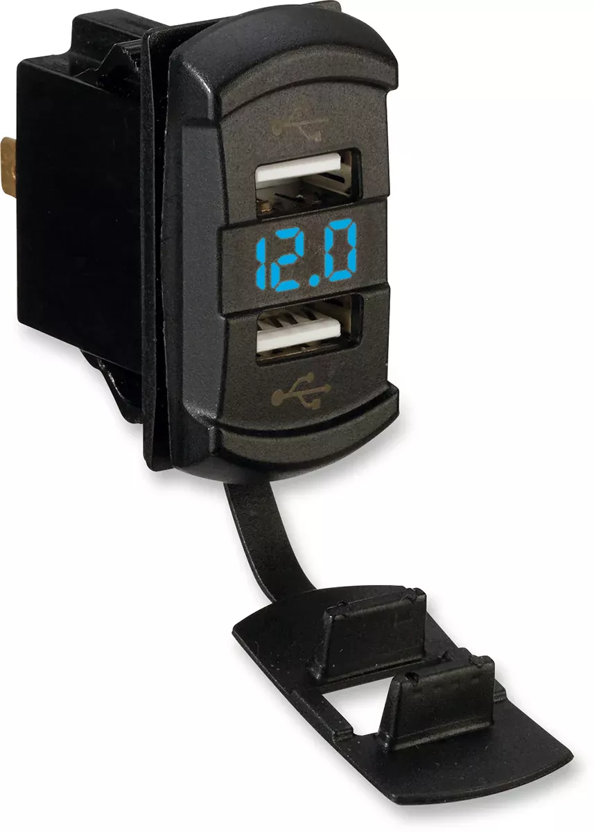 Moose Offroad Dual USB Charger with Voltage Monitor-USB-DVM