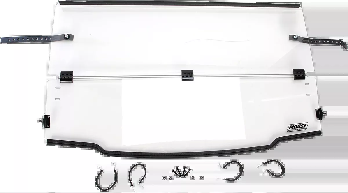 Moose Offroad Full Folding Windshield – Polished-LEMA100-0026