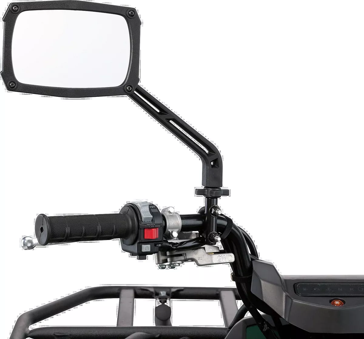 Moose Offroad Mirror – ATV – Side View/Anti-Vibration – Rectangle – Black-MATVMIR1