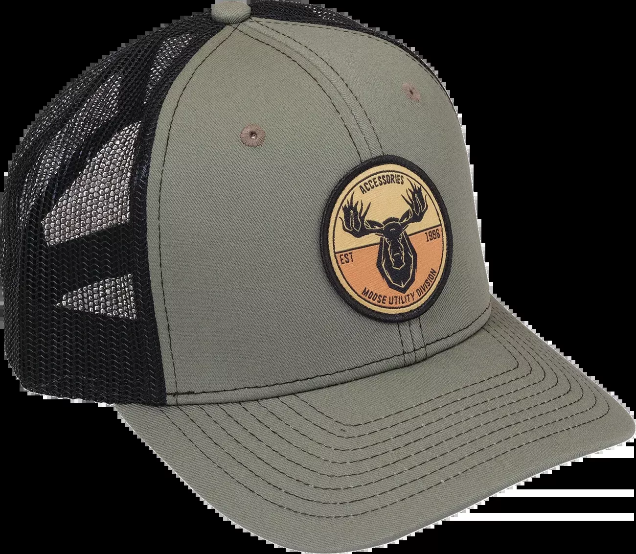 Moose Offroad MUD Badge Hat – Olive/Black-C2402770