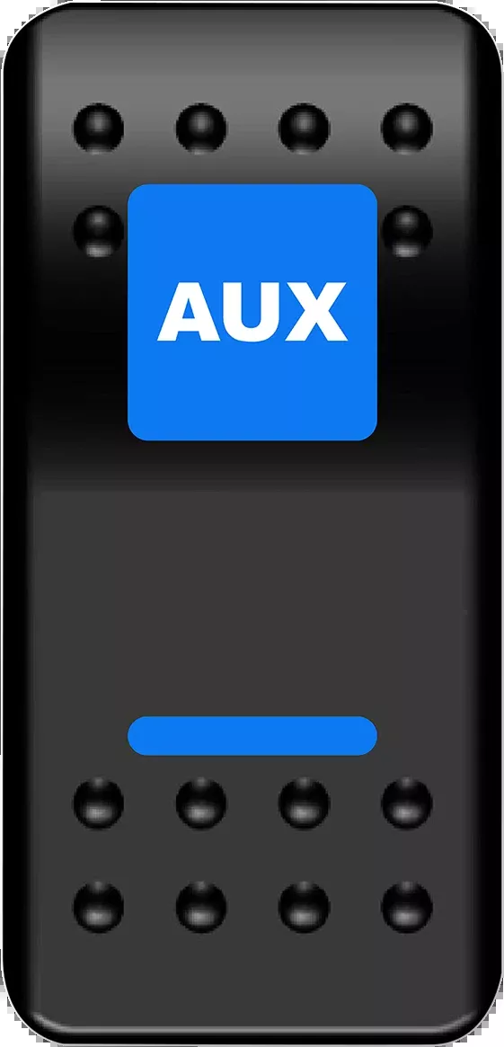 Moose Offroad Rocker Switch – Auxilary Power – Blue-AUX-PWR