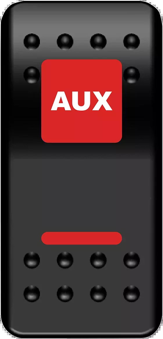 Moose Offroad Rocker Switch – Auxilary Power – Red-AUX-PWR-R
