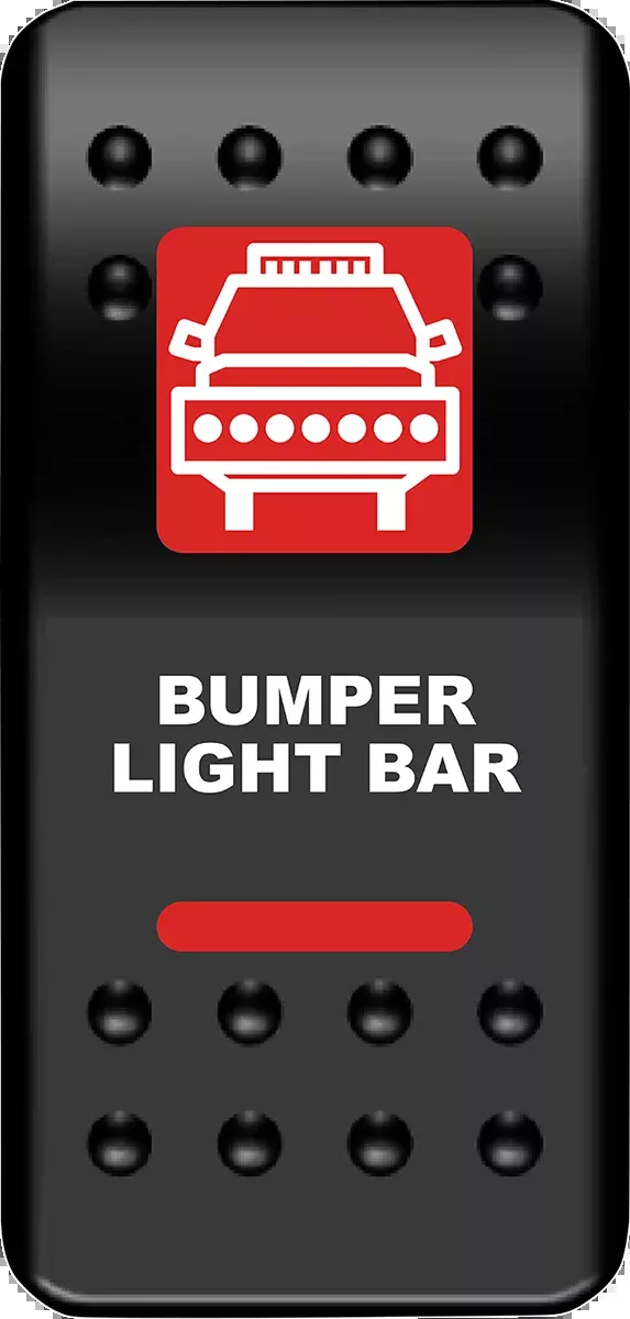 Moose Offroad Rocker Switch – Bumper Light Bar – Red-BLB-PWR-R