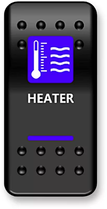 Moose Offroad Rocker Switch – Heater – Blue-HTR-PWR