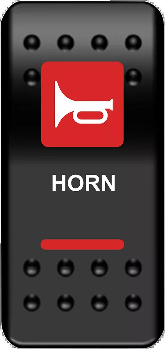 Moose Offroad Rocker Switch - Horn - Red-HRN-PWR-R