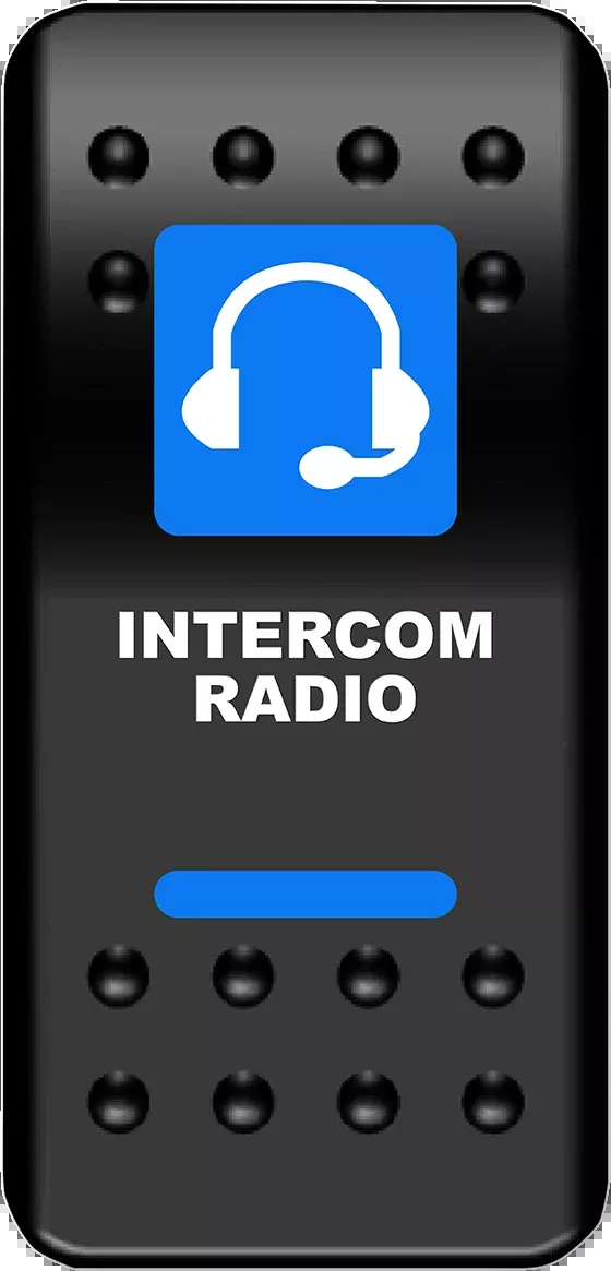 Moose Offroad Rocker Switch – Intercom – Blue-COM-PWR