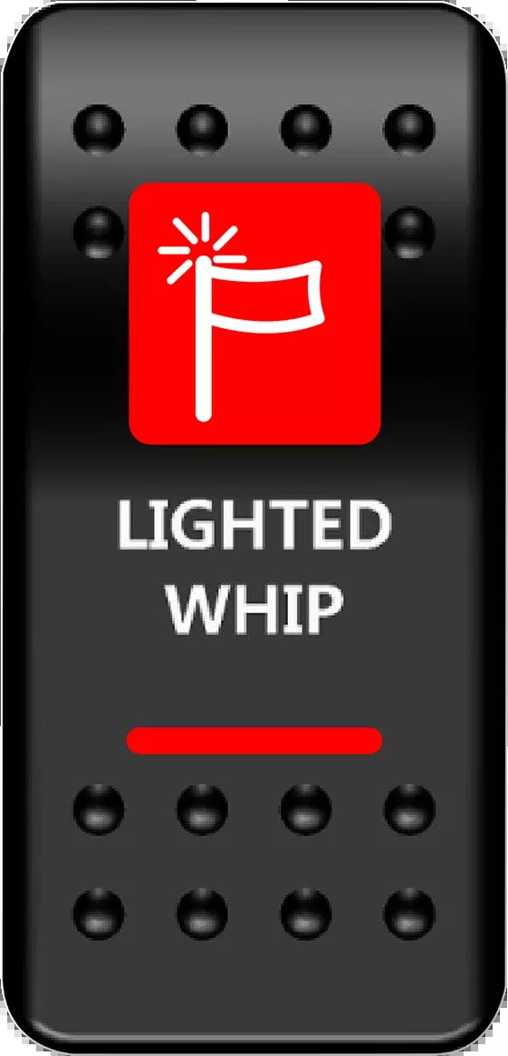 Moose Offroad Rocker Switch – Lighted Whip – Red-WHP-PWR-R