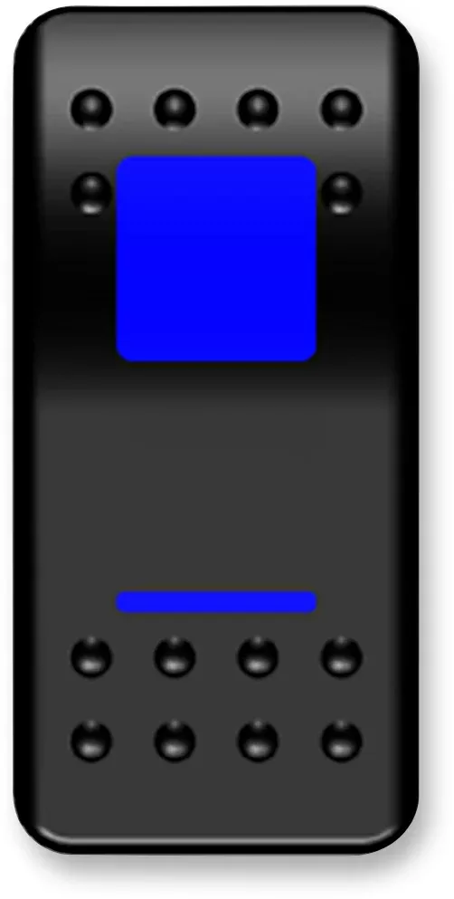 Moose Offroad Rocker Switch – On/Off – Blue-GNB-PWR