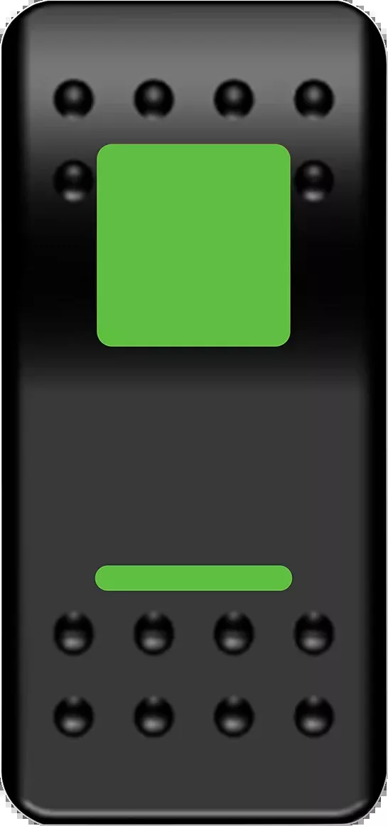 Moose Offroad Rocker Switch – On/Off – Green-GNG-PWR