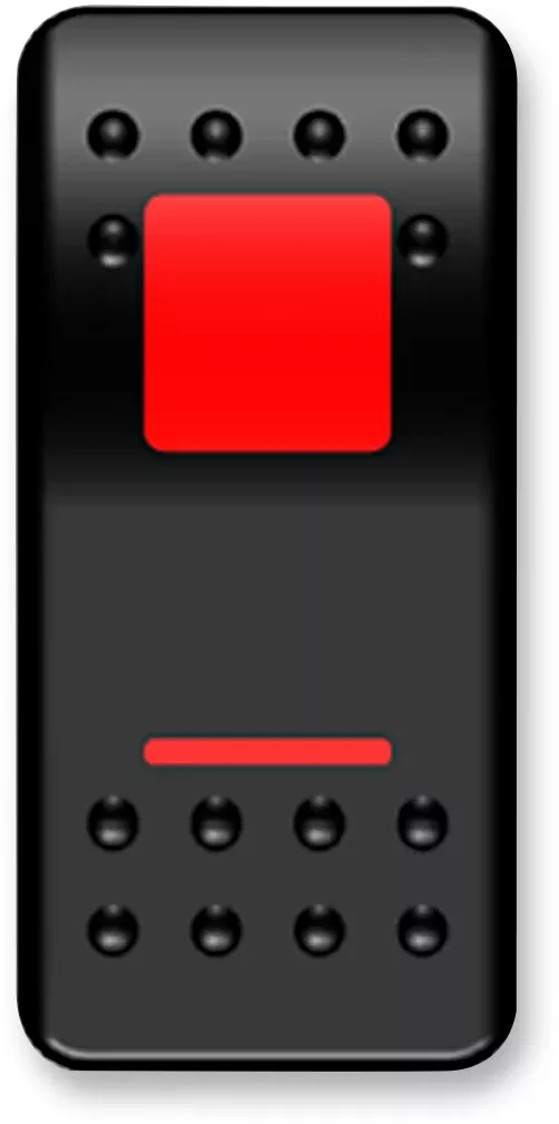 Moose Offroad Rocker Switch – On/Off – Red-GNR-PWR