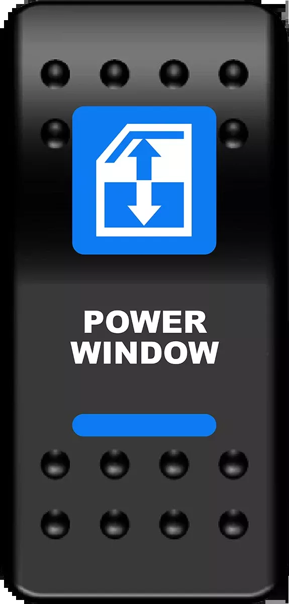 Moose Offroad Rocker Switch – Power Window – Blue-WIN-PWR