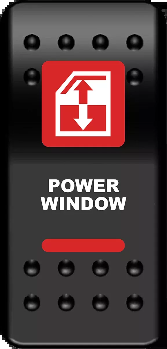 Moose Offroad Rocker Switch – Power Window – Red-WIN-PWR-R
