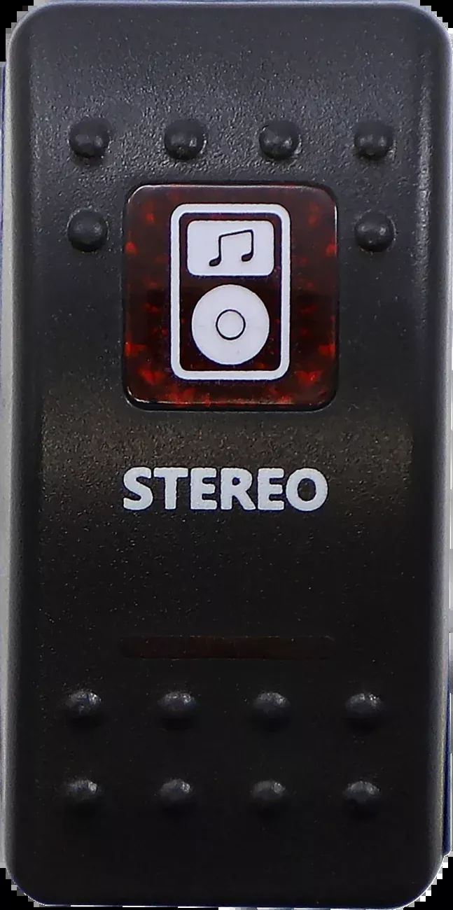 Moose Offroad Rocker Switch – Stereo – Red-STR-PWR-R