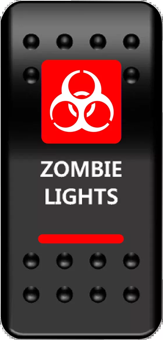 Moose Offroad Rocker Switch – Zombie Lights – Red-ZMB-PWR-R