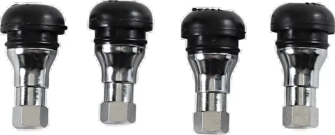 Moose Offroad Valve Stem – Push-In – Chrome/Black-TR412C-B4
