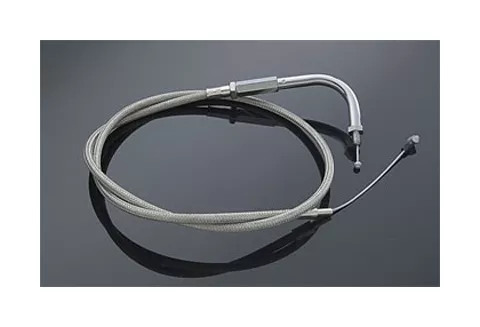 Motion Pro Idle Cable +6″ Stainless For Harley FLH / FLT 1981-1989 (49″ (+6″))