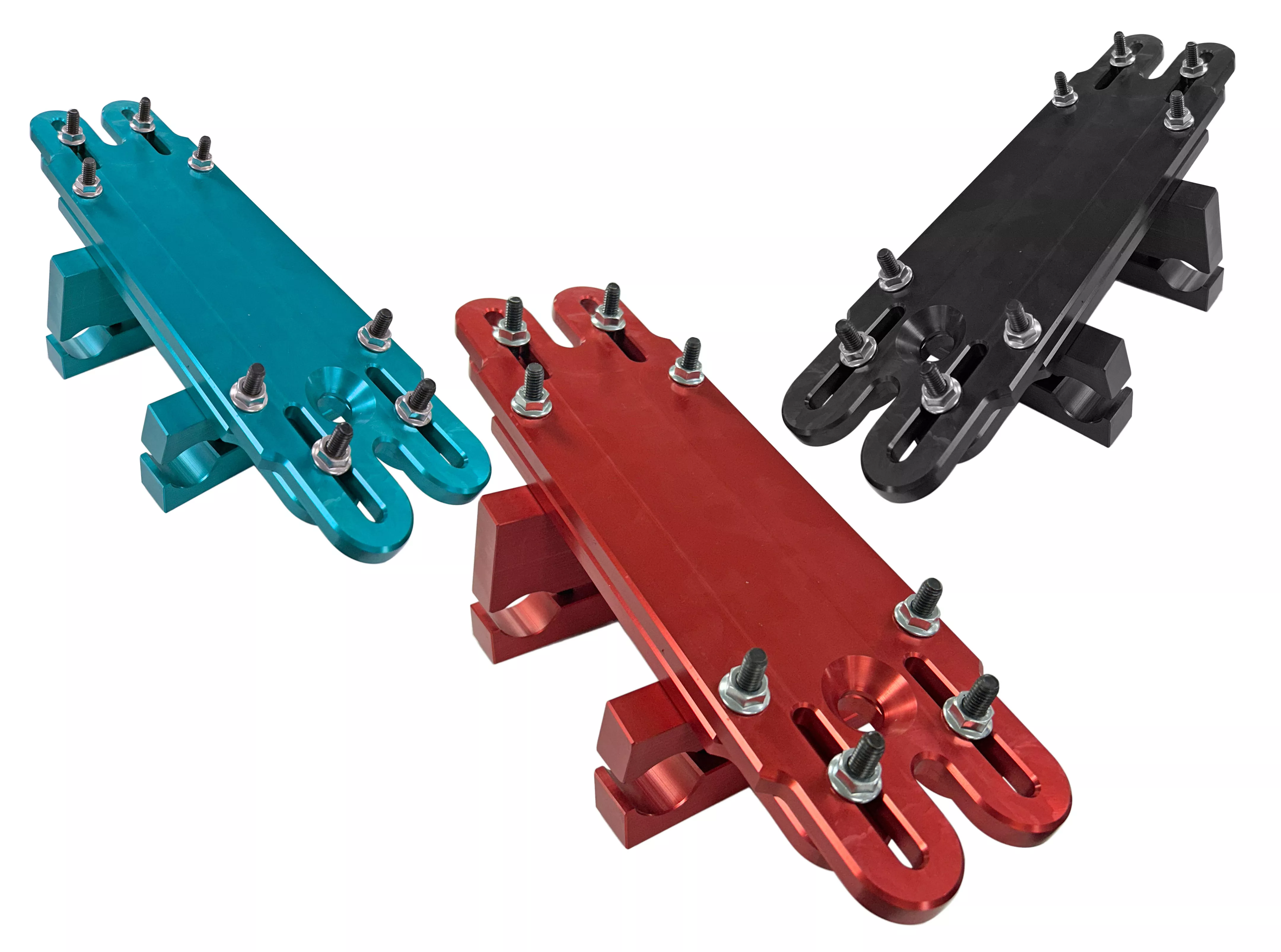 Motor Mount with Slider Plate Assembly (15 deg) Anodized Red, Blue, or Black