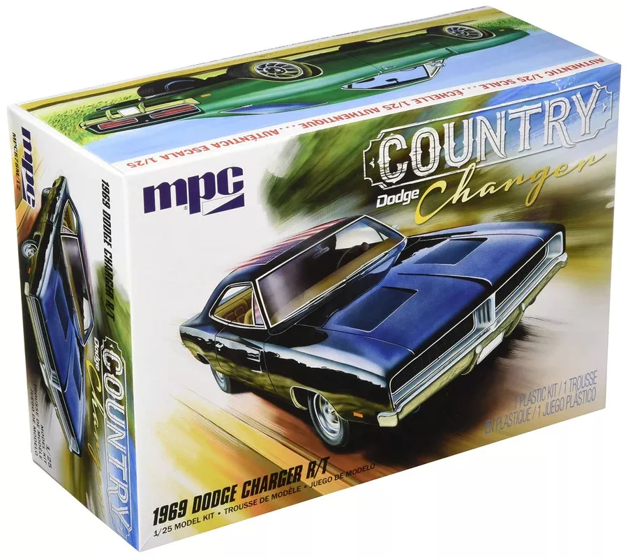 MPC 1969 Dodge Charger R/T "Country" 1:25 Scale Model Kit