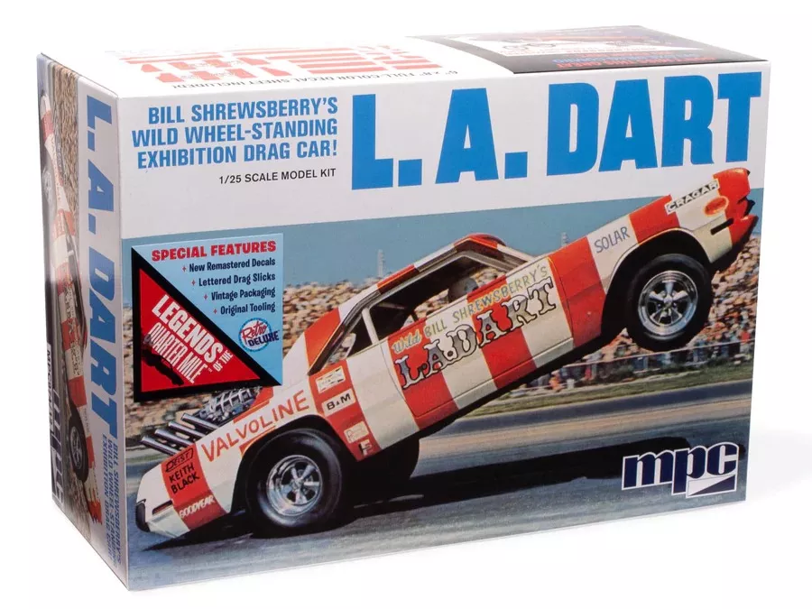 MPC L.A. Dart "Wild Bill Shrewsberry" Dart Wheel Stander Based on 'Wild' Bill Shewsberry's Drag Car; (1:25 Scale Model Kit)