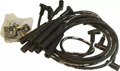 MSD 5567 Street Fire Spark Plug Wire Set, Black, 8 Pack