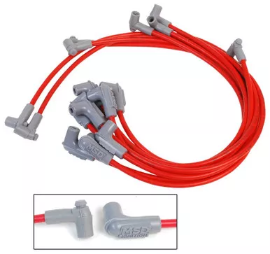 MSD 8.5mm Super Conductor Spark Plug Wire Set for 8 Cylinders with 90° Boots 31229