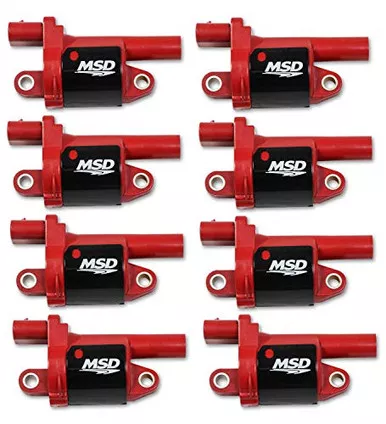 MSD 82688 Ignition Coil Blaster Series Round Red 8-Pack