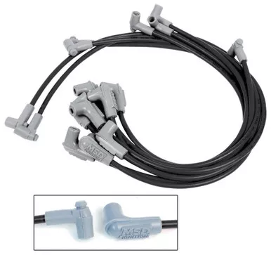MSD Black 8.5mm Super Conductor Spark Plug Wire Set for Small Block Chevy HEI 31353