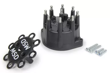MSD Black Small Diameter Distributor Cap for Pro Billet HEI Male Terminals 84313