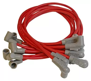 MSD Super Conductor 8.5mm Spark Plug Wire Set for Small Block Chevy with Socket Distributor Cap 31599