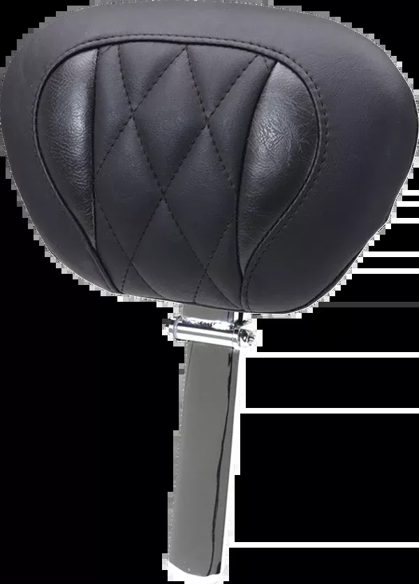 Mustang Deluxe Driver Backrest - Diamond - Black Stitching - FLT/FLH '23-'25