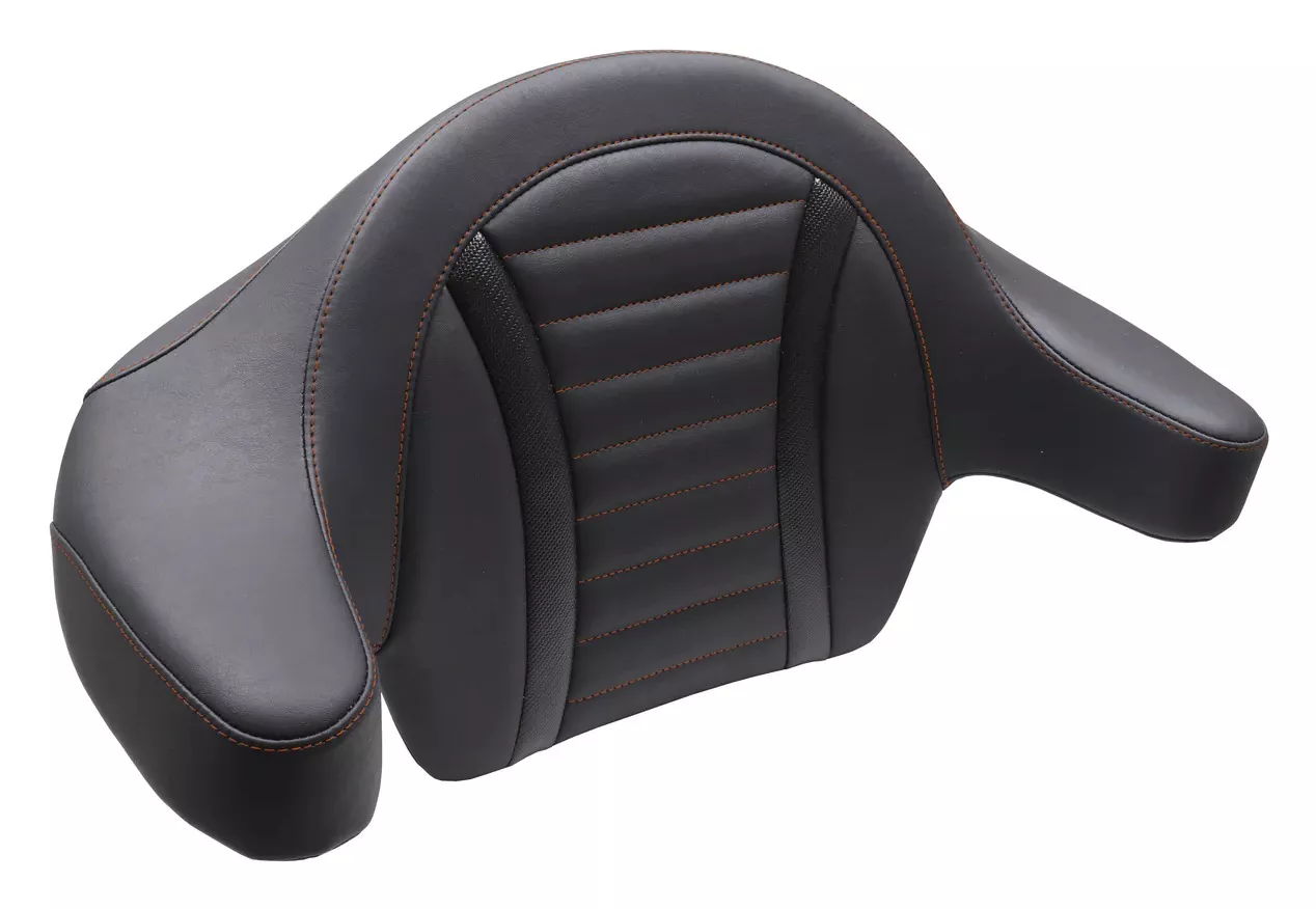 Mustang Deluxe Extended Arm Wrap-Around Backrest For Harley FLHX / FLTRX 2023-2025