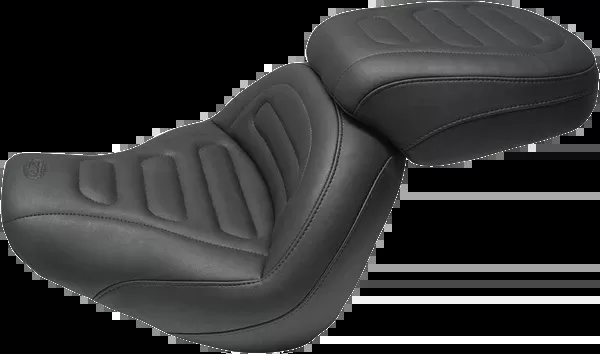 Mustang Max Profile Solo Touring Seat – Without Driver Backrest – Black – Trapezoid Stitch – FXFB/FXFBS