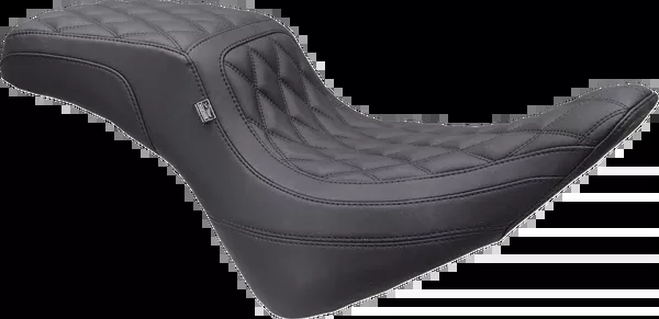 Mustang One-Piece/2-Up Squareback Seat - Double Diamond - Black Stitch - FXBR '23-'25