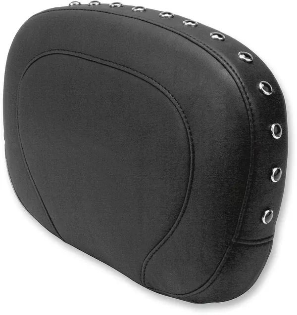 Mustang Passenger Backrest Pad – Smooth – Black Studs – FLHR/FLHX ’94-’21