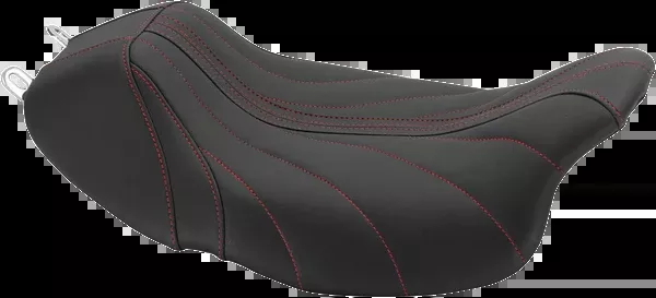 Mustang Revere Solo Seat - Gravity - Red Stitched - FL '08-'25