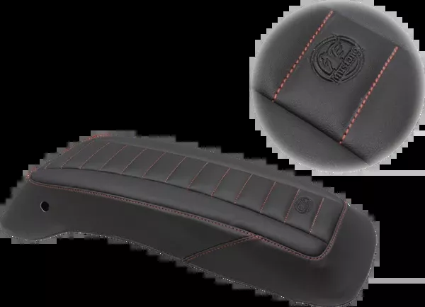 Mustang Saddlebag Lid Covers – Black/Red – FL ’14-’24