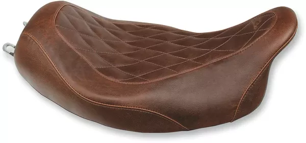 Mustang Seat - Wide Tripper™ Solo - Without Backrest - Diamond - Brown - FL '08-'25