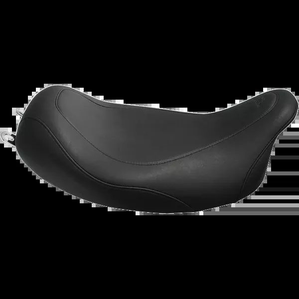 Mustang Seat - Wide Tripper™ Solo - Without Backrest - Smooth - Black - FL '08-'25