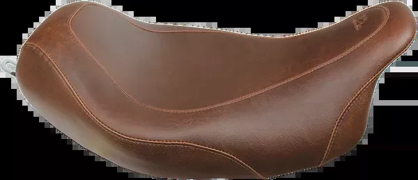 Mustang Seat - Wide Tripper™ Solo - Without Backrest - Smooth - Brown - FL '08-'25