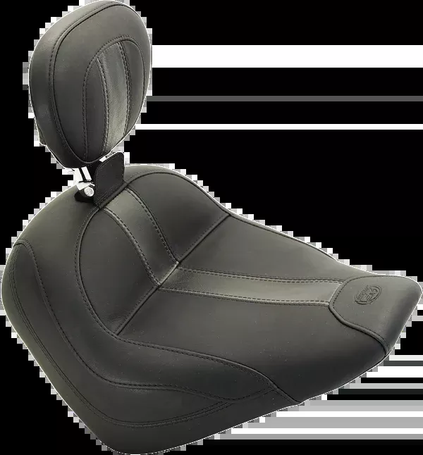 Mustang Solo Seat - Black - Vinyl - Driver's Backrest - Scout '15-'24