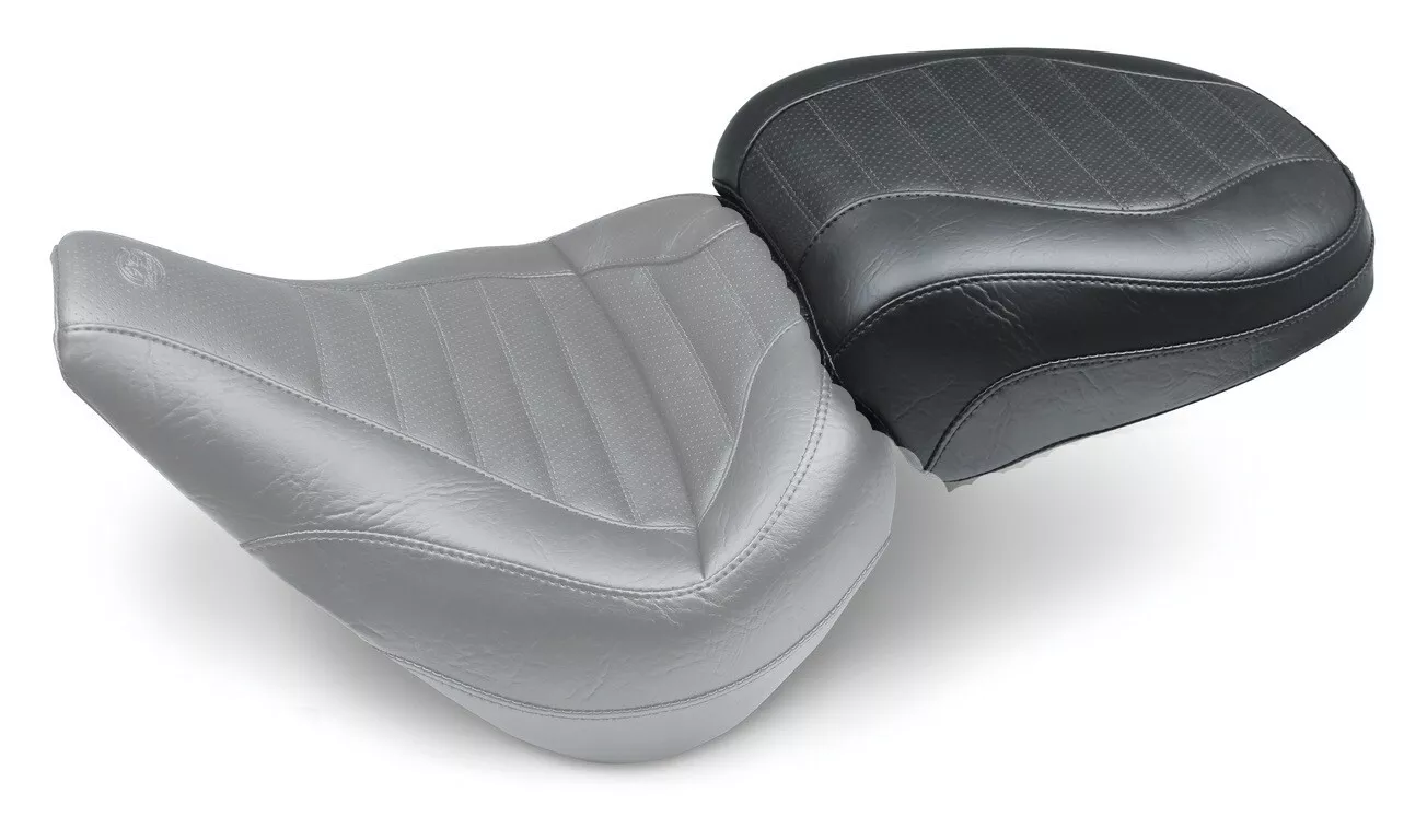 Mustang Standard Touring Tuck & Roll Passenger Seat For Harley Softail Breakout 2018-2026