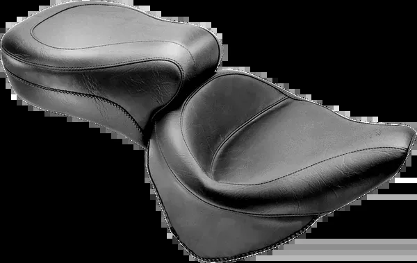 Mustang Vintage Style Seat – Wide – Smooth – Black – Softail