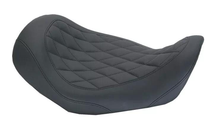 Mustang Wide Tripper Diamond Solo Seat For Harley Dyna 2006-2017