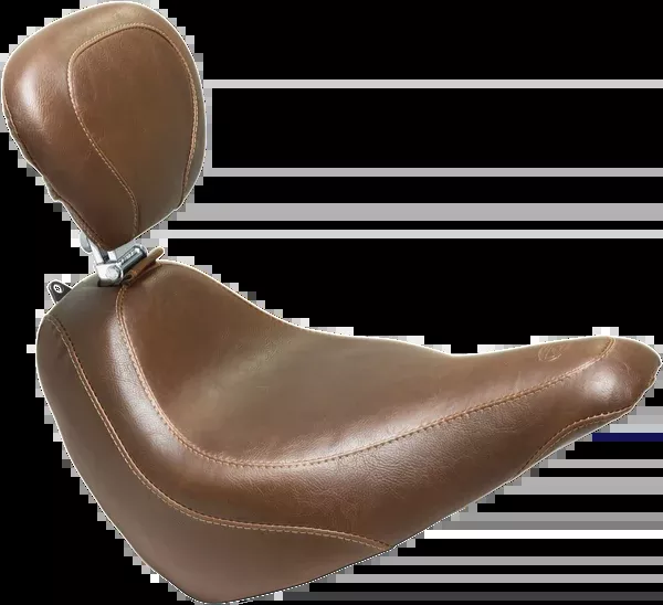 Mustang Wide Tripper™ Seat - With Driver's Backrest - Brown - FLSL '18-'21
