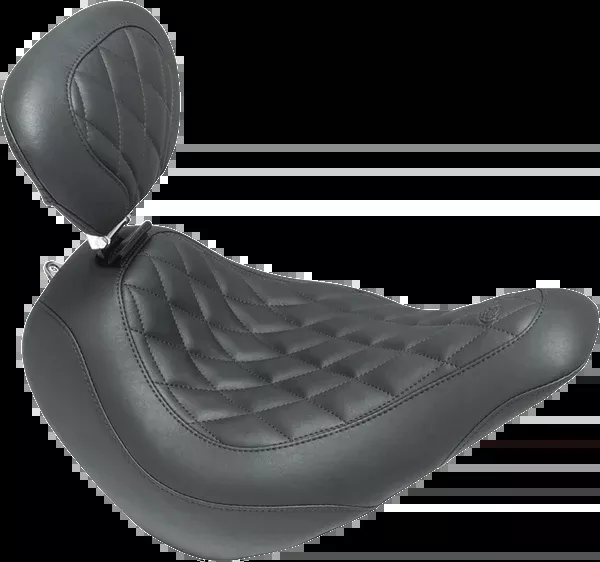 Mustang Wide Tripper™ Seat – With Driver’s Backrest – Diamond Stitching – FXLR/FLSB ’18-’25